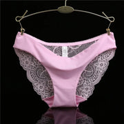 Women's Sexy Lace Panties Seamless Cotton Breathable Briefs Girls Transparent Underpants Plus Size Brand Underwear 1 Piece