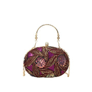 Women Evening Clutch Bag New Chinese Style Sequins Elegant Top-Handle Bag Glitter Handbag Wedding Party Purse