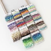 6PCS Elastic Hair Bands Elegant Solid Color Satin Pleated Scrunchies Woman small Ponytail Holder Hair ties Hair accessories