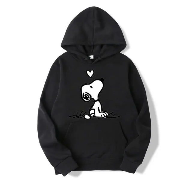 American Cartoon Comics Snoopy Hoodie Women Man Pullover Tops Spring Autumn Men  2024 New Casual Couple Sweatshirt Clothing
