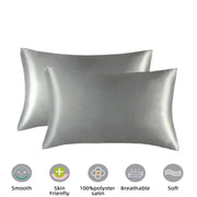 Mulberry Silk Pillowcase for Hair & Skin Care Anti-Frizz Satin Pillow Case Queen/King Super Soft Hypoallergenic Bedding Cover