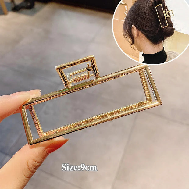 Fashion Elegant Gold Color S-shaped Metal Hairpins Hair Claw For Women Girls Korean Hair Clips Ponytail Clip Hair Accessories