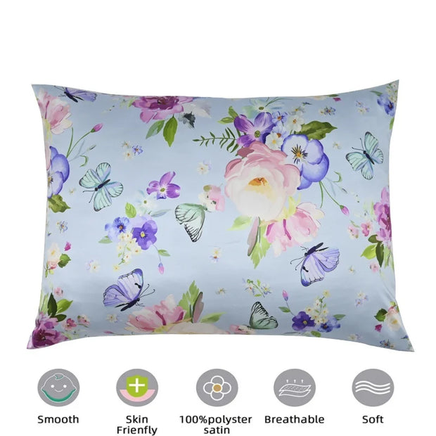 Mulberry Silk Pillowcase for Hair & Skin Care Anti-Frizz Satin Pillow Case Queen/King Super Soft Hypoallergenic Bedding Cover