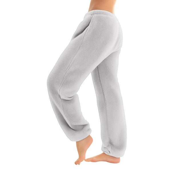 Women Comfortable Plush Sleep Bottoms Trendy Casual Solid Color Pajama Pants Female Leisure Family Daily Soft Cozy Trousers