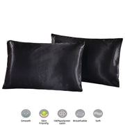 Mulberry Silk Pillowcase for Hair & Skin Care Anti-Frizz Satin Pillow Case Queen/King Super Soft Hypoallergenic Bedding Cover