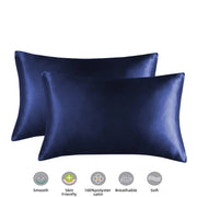 Mulberry Silk Pillowcase for Hair & Skin Care Anti-Frizz Satin Pillow Case Queen/King Super Soft Hypoallergenic Bedding Cover