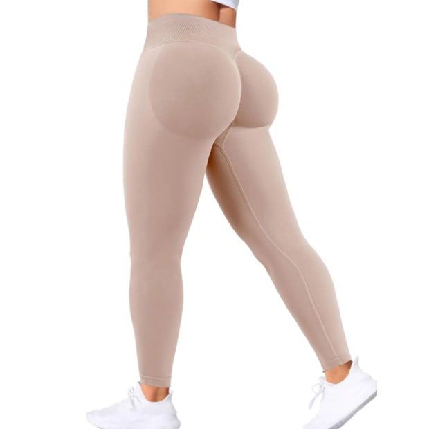Seamless Women Solid Waist Yoga Pants Three-section Waist Sexy Hip-lifting Tight Sports Pants Fitness Exercise Yoga Pants