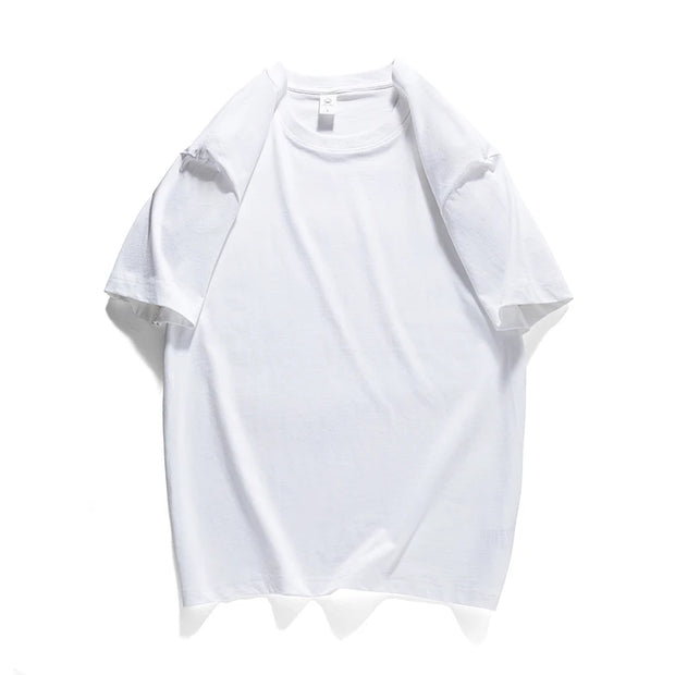 COUTUDI 100% Cotton 3 pieces Women Short Sleeve T-shirt Summer Oversize Solid Color Basic Top Casual Female Regular Fit Soft Tee