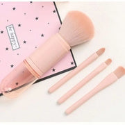 Portable Travel 4-in-1 Makeup Brush Retractable Cosmetic Brush Professional Foundation Blending Powder Eye Shadow Blush Brush