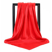 Luxury Brand Silk Scarf Women Satin Solid color Hijab Scarves Muslim Pareo Bandana Female Shawl Wrap Headband Foulard 90*90cm
