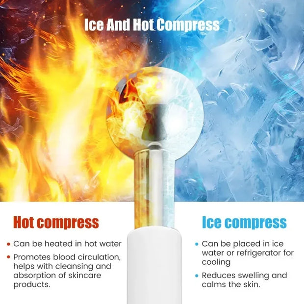 Stainless Steel Ice Globes Cooling Facial Sticks Beauty Spa Skin Care Tools Fine Wrinkles Tighten Pores Reduce Puffiness