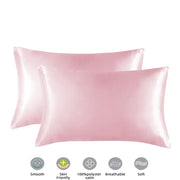 Mulberry Silk Pillowcase for Hair & Skin Care Anti-Frizz Satin Pillow Case Queen/King Super Soft Hypoallergenic Bedding Cover