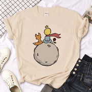 The Little Prince Print Tee Women T-shirts Harajuku Tshirt Girl 2000s Clothing kawaii Print T Shirt For Women