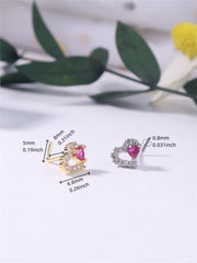 1Pcs Nose Rings Studs L Shaped Nose Rings for Women Heart Nose Nostrial Piercing Jewelry Valentine's Day Gifts