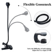 Portable LED UV Curing Light for Drying Nail Polish Gel Clip-On Flexible Desk Mini USB Nail Lamp Dryer Home User Salon Tools