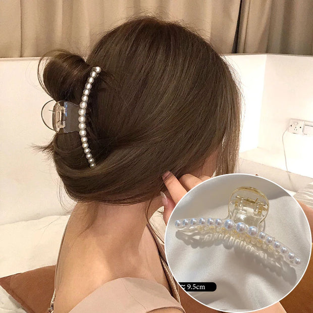 Fashion Elegant Gold Color S-shaped Metal Hairpins Hair Claw For Women Girls Korean Hair Clips Ponytail Clip Hair Accessories