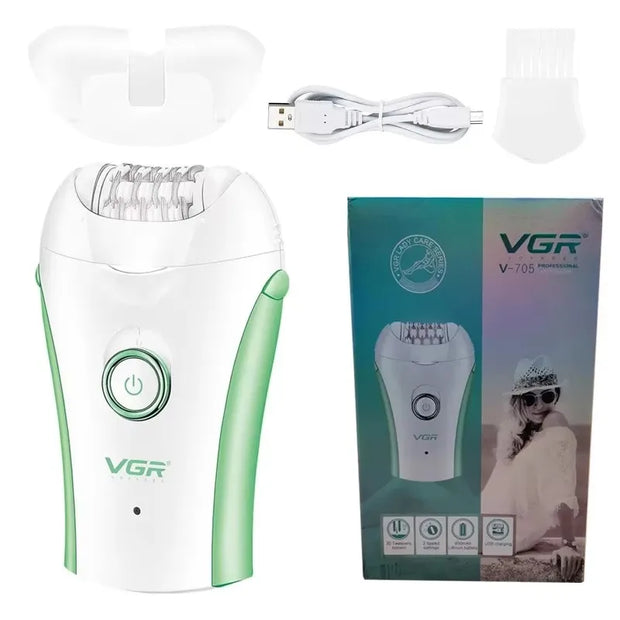 Original VGR Rechargeable Women Epilator Electric Female Epilator For Face Hair Removal Machine Facial Legs Depilatory Body