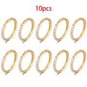 1PC G23 F136 Titanium Women's Round Earrings Nose Ring Hinge Clicker Open Diaphragm Nose Ring Fashion Lady Piercing Jewelry 16G