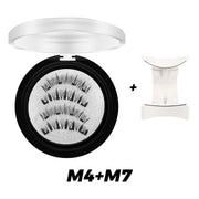 DINGSEN Magnetic Eyelashes 3D Natural False Eyelashes Reusable 4pcs Magnet Clip Set Lashes Extension makeup Tweezers Lash Set