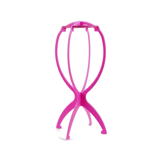 3 PCS Durable Folding Wig Stand for Solid Color Wigs - Stable Hair Clip and Display Tool, Hair Extension Holder