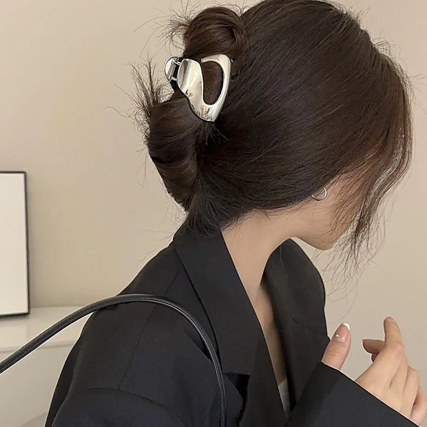 Fashion Elegant Gold Color S-shaped Metal Hairpins Hair Claw For Women Girls Korean Hair Clips Ponytail Clip Hair Accessories