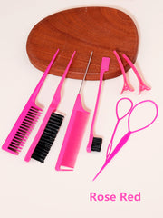 8-piece hair styling comb set with triple tear comb mouse tail comb edge brush hair salon accessories Special for real hair wigs