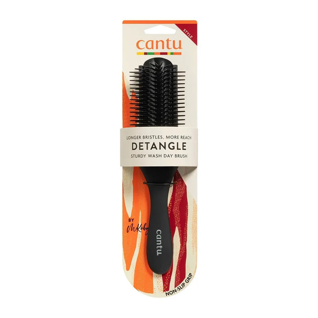 Detangle Hair Brush Thick Curly Hair Non Slip Grip Long Silicone Bristles Rubber Base Knot Removal and Curl Definition