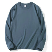 2024 Autumn Women Leisure Cotton Daily Long Sleeve Tops Lady Versatile Round Neck Baggy Clothes Female Concise Solid T-shirts