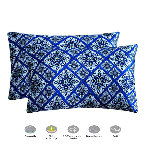 Mulberry Silk Pillowcase for Hair & Skin Care Anti-Frizz Satin Pillow Case Queen/King Super Soft Hypoallergenic Bedding Cover