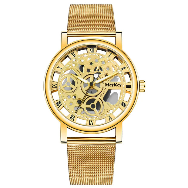 2025 New Fashion Women Gold Luxury Casual Quartz Watch Metal Mesh Stainless Steel Watches Relogio Feminino Ladies Wrist Watches