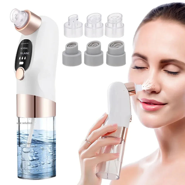 Electric Small Bubble Blackhead Remover USB Water Cycle Pore Acne Pimple Removal Vacuum Suction Facial Nose Cleaner Tool