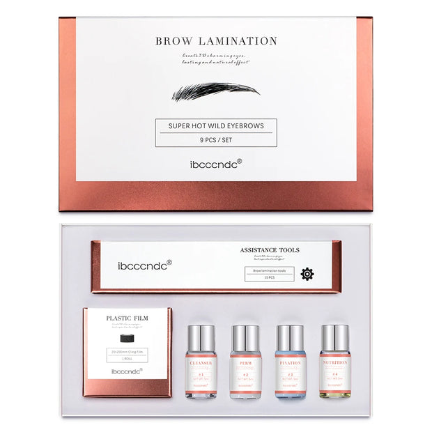 Pro Brow Lift Perming Eyebrow Lifting Brow Lamination Kit with Cling Film Nutrition Keratin Perming Lotion for Home Use