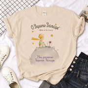 The Little Prince Print Tee Women T-shirts Harajuku Tshirt Girl 2000s Clothing kawaii Print T Shirt For Women