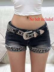 Summer Women Y2k Streetwear Gyaru Harajuku Fashion Grunge Vintage Coquette Low Rise 2000s Jean Shorts Denim Hot Pants Japanese