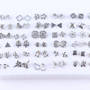 36Pairs/Lot Fashion Colorful Rhinestone Stud Earring Women Girls Animal Fruit Piercing Jewelry Wedding Party Gifts Mixed Style