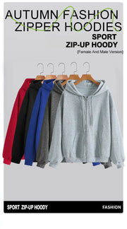 2025 Women Fleece Zip Up Hoodies Running Sports Sweatshirts Fashion Female Classic Casual Zipper Jackets Y2k Hip Hop Streetwear