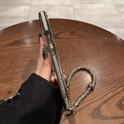 Glitter Butterfly Cases For Samsung S25 Ultra Luxury Hand Lanyard Cover For Galaxy S24Ultra S23 FE Plating Soft Anti-drop Case