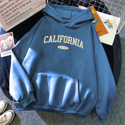 California West Coast Design Womens Hoody Hip Hop All-Match Streetwear Pocket Crewneck Clothes Fleece Comfortable Female Hoodie