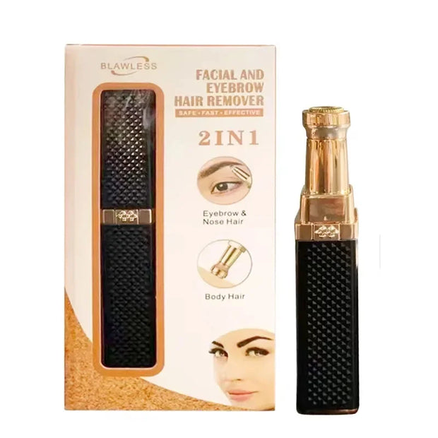 2 in 1 Multifunctional Lipstick Shaver with LED Light Armpit Hair Leg Hair Shaver Electric Eyebrow Shaver Women's Hair Remover