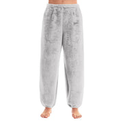 Women Comfortable Plush Sleep Bottoms Trendy Casual Solid Color Pajama Pants Female Leisure Family Daily Soft Cozy Trousers