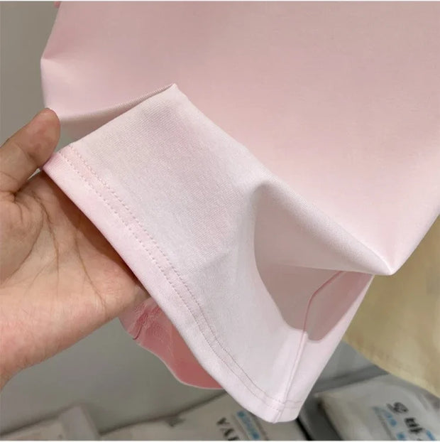 Zjaiss 2025 O-Neck Fashion T-Shirt Summer Sexy Basic Top Solid Short Sleeve Womens Tshirt Casual Korean Tee Streetwear