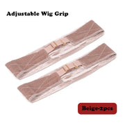 Nunify Wig Band Adjsutable Wtih Hooks Black Velvet Non Slip Wig Grip Headband For Wigs Hold Comfortable Edge Laying Scarf 2pcs