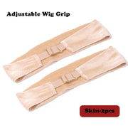 Nunify Wig Band Adjsutable Wtih Hooks Black Velvet Non Slip Wig Grip Headband For Wigs Hold Comfortable Edge Laying Scarf 2pcs