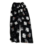 Y2K Christmas Hello Kitty Pajama Pants Anime Flannel Fashion Pants Cute Cartoon Couple Casual Loungewear Women Leisure Trousers
