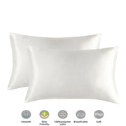 Mulberry Silk Pillowcase for Hair & Skin Care Anti-Frizz Satin Pillow Case Queen/King Super Soft Hypoallergenic Bedding Cover