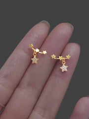 Fashion Romantic Crystal Butterfly Heart Stud Earring for Women Sweet Hypoallergenic Wedding Party  Jewelry Gifts