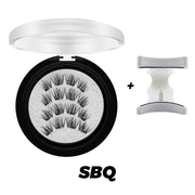 DINGSEN Magnetic Eyelashes 3D Natural False Eyelashes Reusable 4pcs Magnet Clip Set Lashes Extension makeup Tweezers Lash Set