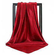 Luxury Brand Silk Scarf Women Satin Solid color Hijab Scarves Muslim Pareo Bandana Female Shawl Wrap Headband Foulard 90*90cm
