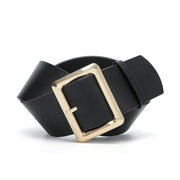 New Vintage Large Buckle Fashionable Women's Wide Belt Dress Decorative PU Women's Belt