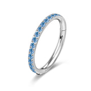 1PC G23 F136 Titanium Women's Round Earrings Nose Ring Hinge Clicker Open Diaphragm Nose Ring Fashion Lady Piercing Jewelry 16G